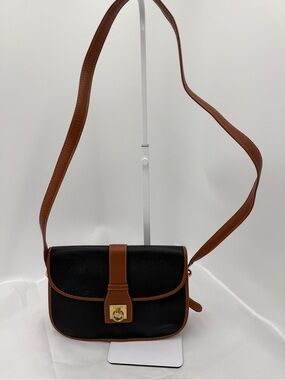 Authentic Vintage Celine Leather Flap Ring Shoulder Bag w/COA